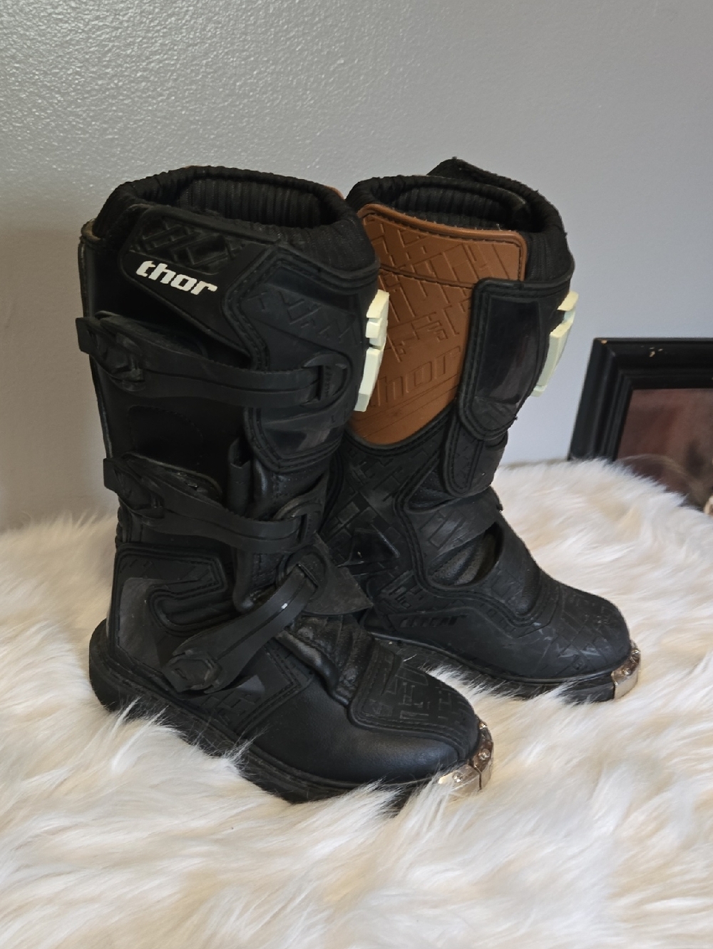 Thor Black and Brown Off-Road Riding Boots